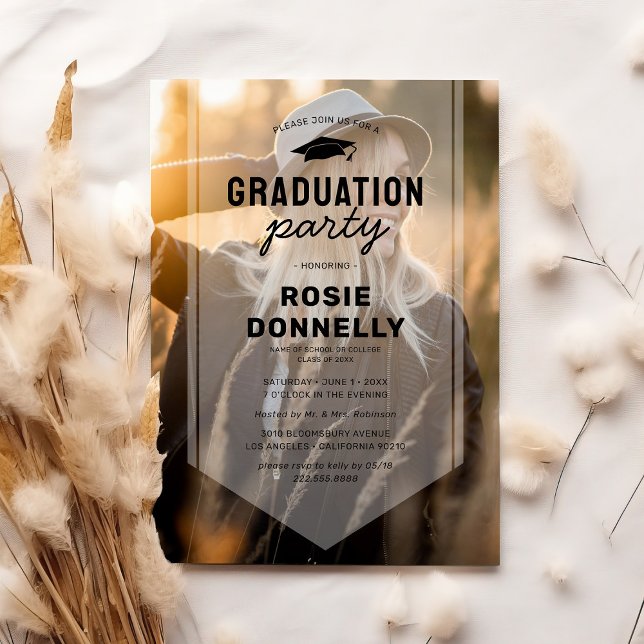 Studentfesten Student Sash Photo Inbjudningar (Skapare uppladdad)