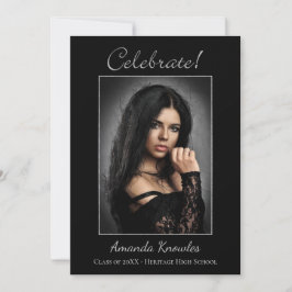 Studentfesten Svart och vitt foto Inbjudningar