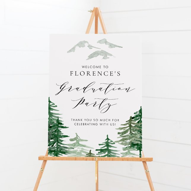 Studentfesten Watercolor Forest Woodland Poster (Skapare uppladdad)