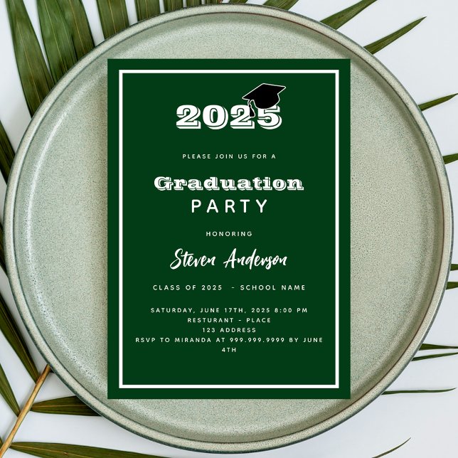 Studentfestens grönt vit 2025 inbjudningar (Skapare uppladdad)