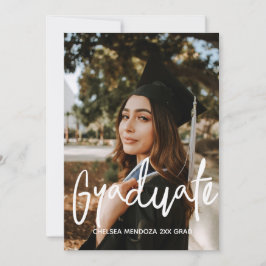 Studentfestens minimalistiska fotoinbjudan inbjudningar