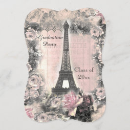 Studentfestshabby chicEiffel torn & ro Inbjudningar