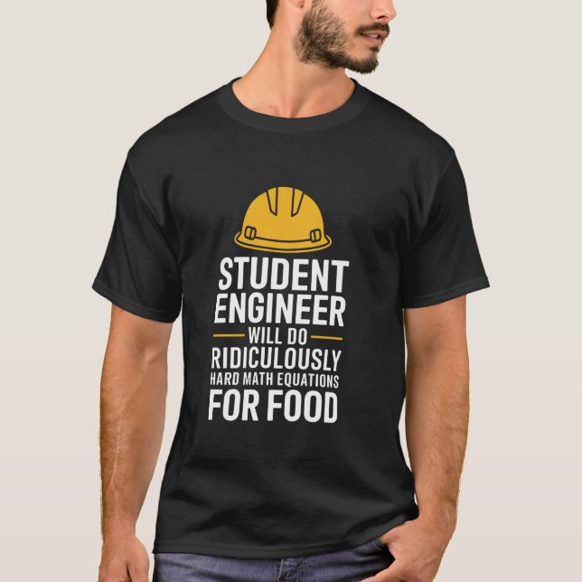 Studentingenjör teknisk matematik ekvationer humor t shirt (Framsida)
