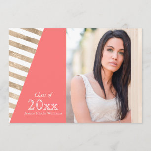 Studentkort för block Färg i guldgruva Inbjudningar