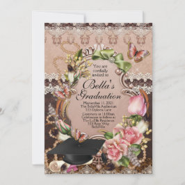 Studentkort för flickor inbjudningar