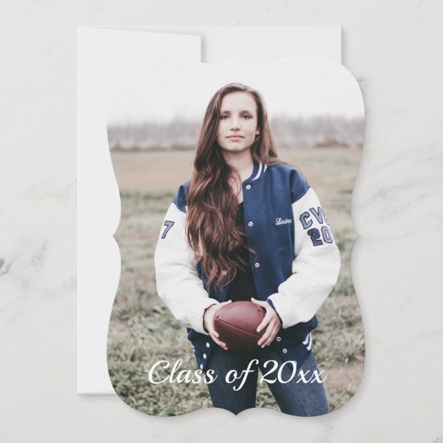 Studentkort för foto: Feminin Inbjudningar (Framsida)