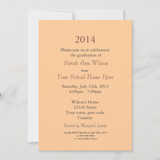 studentkort för sommaraffodil-blommor inbjudningar (Framsida)