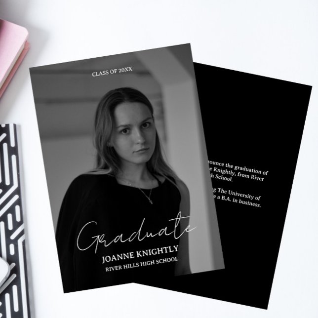 Studentkort för svartfärgat foto i skript meddelande (Skapare uppladdad)