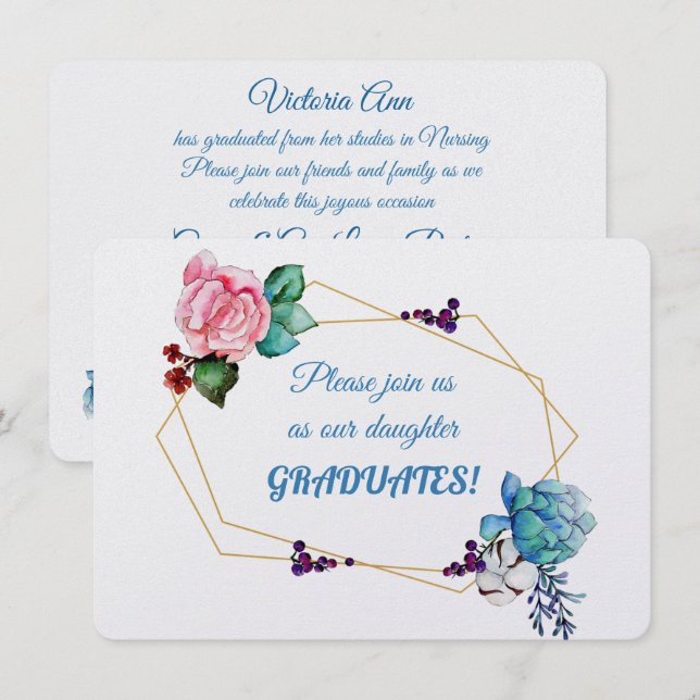 Studentkort vid slakt inbjudningar (Fram/baksida)