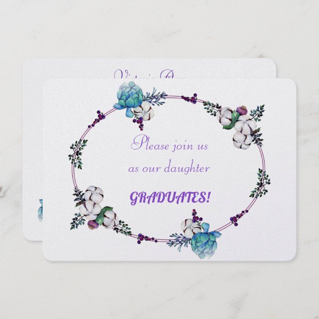 Studentkort vid slakt inbjudningar (Fram/baksida)