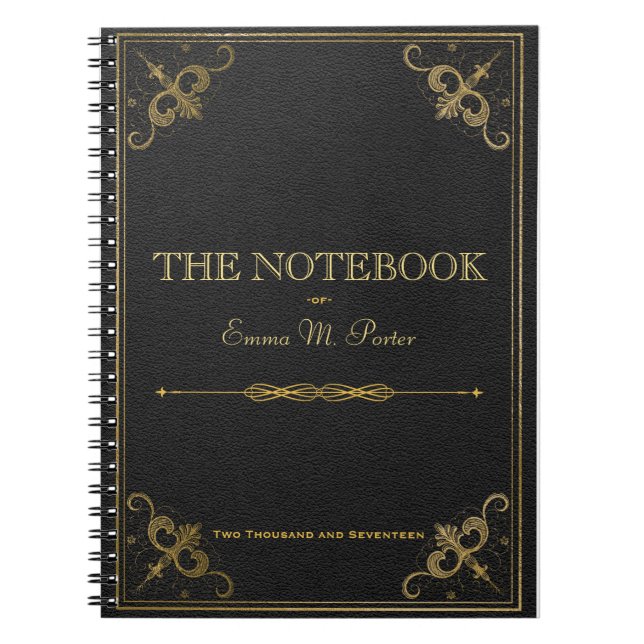 Studentläderboken skolar anteckningsboken anteckningsbok med spiral (Framsidan)