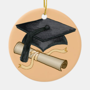 Studentmössa Diploma Julgransprydnad Keramik