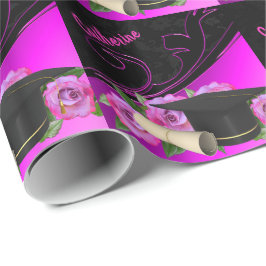 Studentmössa Diploma Rosa Black Personal Presentpapper