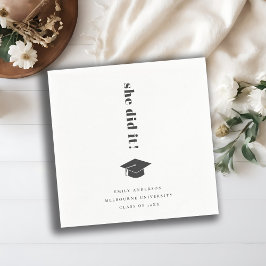 Studentmössa för elegant med minimal fetstil pappersservett