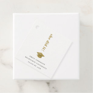 Studentmössa för minimal Guld-typografi för elegan Gåvor Etiketter