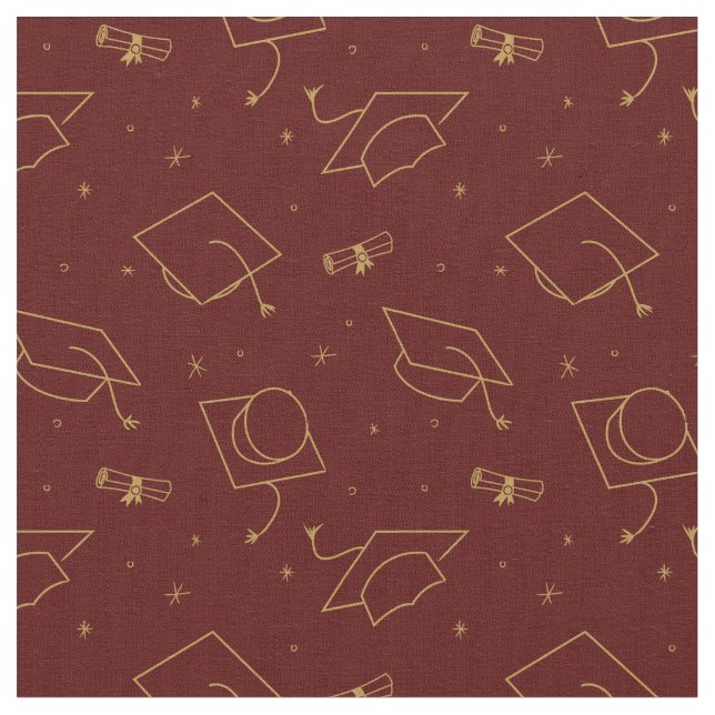 Studentmössa i Maron Background Tyg (Närbild)