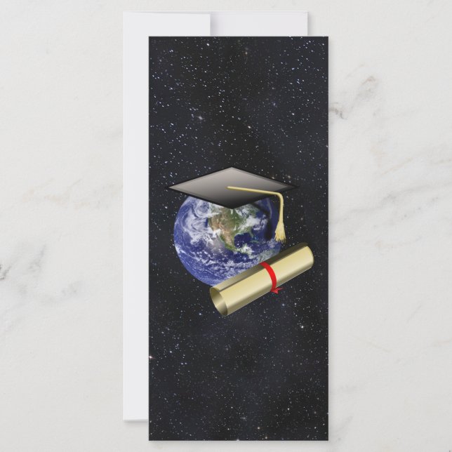 Studentmössa, jord med diplomat - stjärnornas bakg (Framsida)