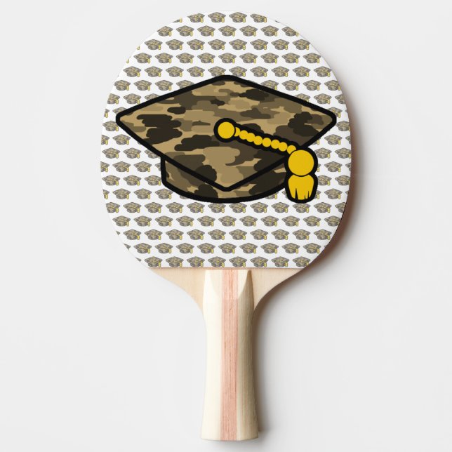 Studentmössa Khaki Camo Pingisracket (Framsidan)