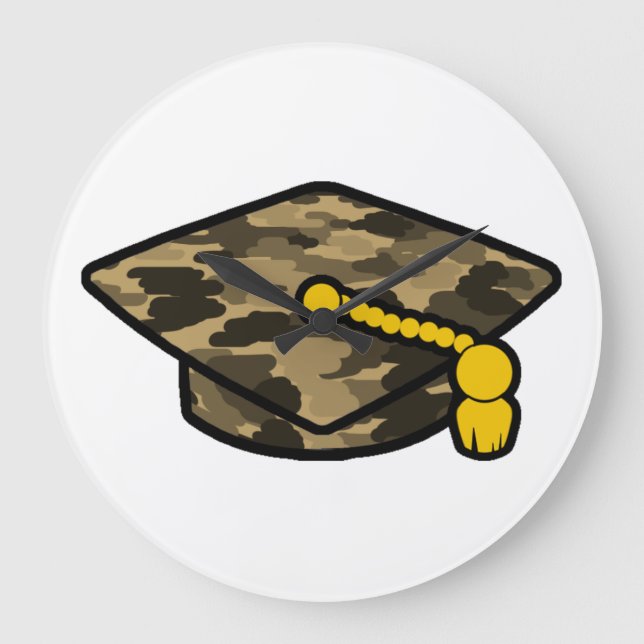 Studentmössa Khaki Camo Stor Klocka (Framsida)