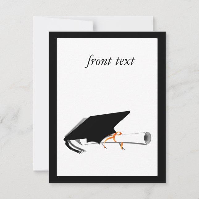 Studentmössa med blankt diplomat inbjudningar (Framsida)