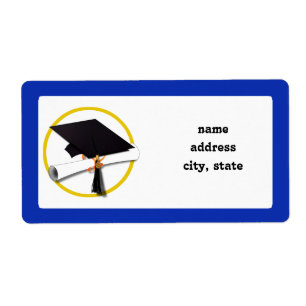 Studentmössa med diplomat - Mörk blått bakgrund Fraktsedel