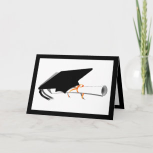 Studentmössa med examensbevis kort