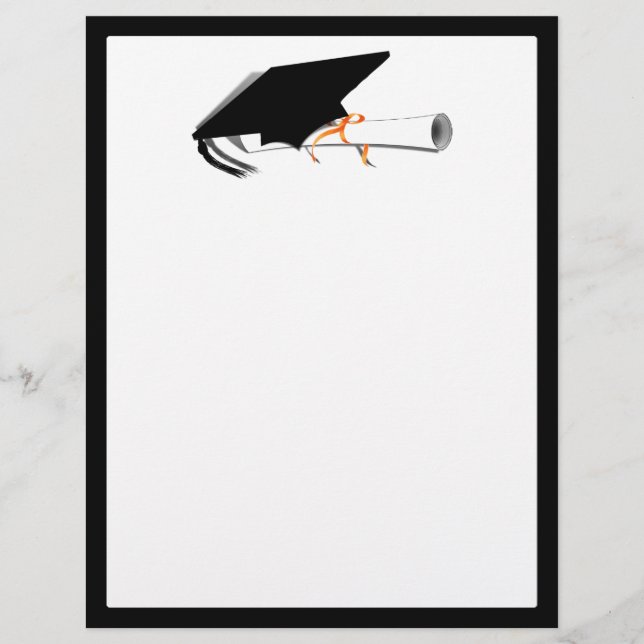 Studentmössa med examensbevis reklamblad (Framsidan)