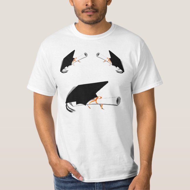 Studentmössa med examensbevis t-shirt (Framsida)