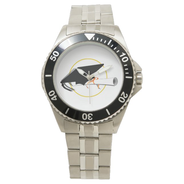 Studentmössa och diplomati armbandsur (Framsida)