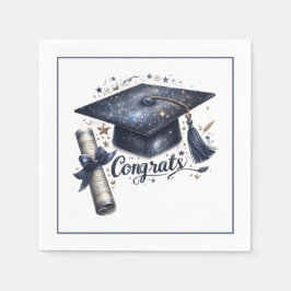 Studentmössa och diplomati pappersservett