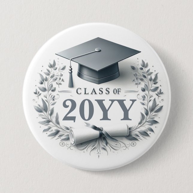 Studentmössa och diplomatklass för knapp (Framsida)