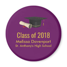 Studentmössa och examensbevis för Lila klass 20XX