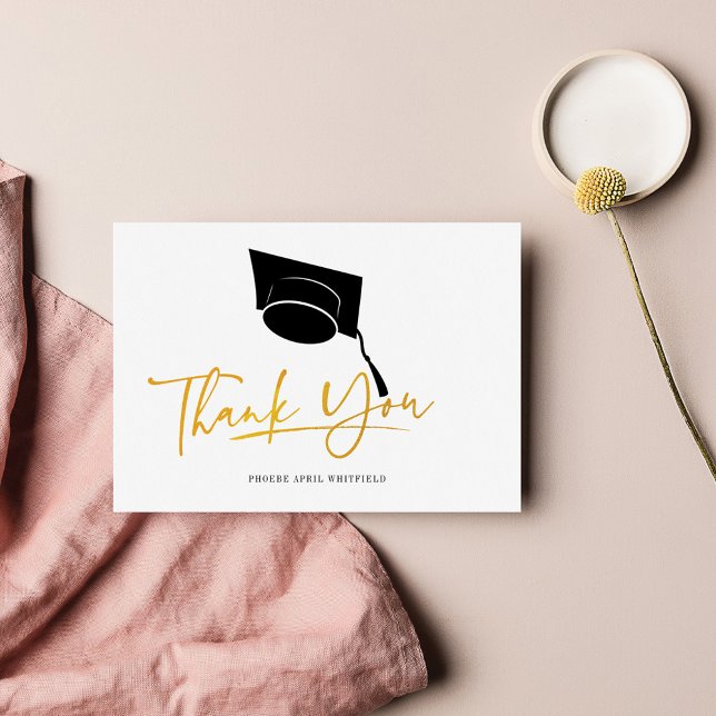 Studentmössa och Tassel Faux Guld Tack Kort (Skapare uppladdad)