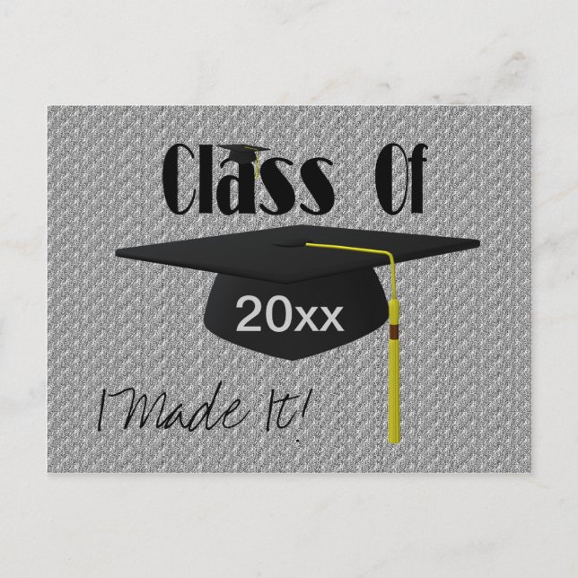 Studentmössa och Tassel jag gjorde det till ett ro Meddelande Vykort (Framsida)