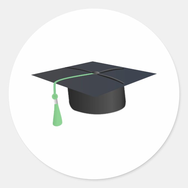 Studentmössa Runt Klistermärke (Framsida)