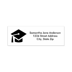 Studentmössa - Själv-Inking av adressfrimärket Självfärgande Stämpel