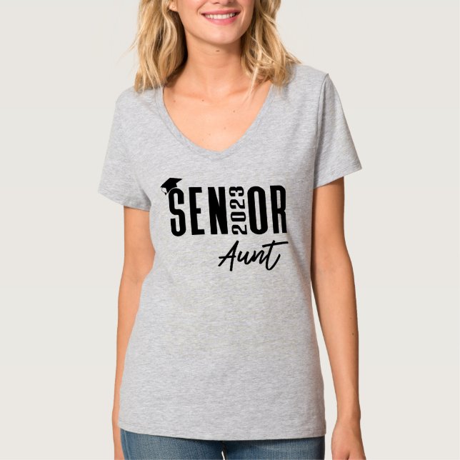 Studentmössa Tassel Class of 2023 Senior Moster  T Shirt (Framsida)