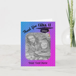 Studentmössa Tassel Rainbow Tack Photo Card Kort