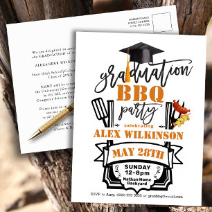 Studentmössa Tassel Simple BBQ Party Call Vykort