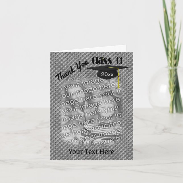 Studentmössa Tassel-Tack-fotokort Tack Kort (Framsida)