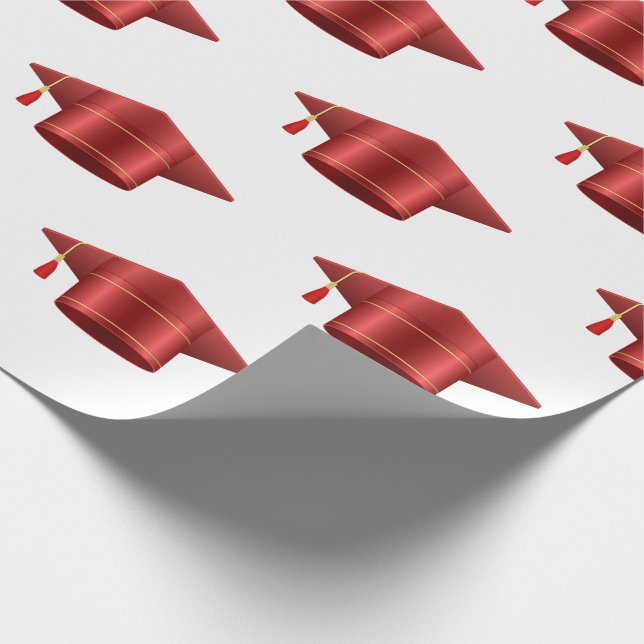 Studentmössa Tassle Red Presentpapper (Hörn)