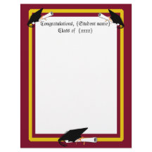 Studentmössa Tilt - School Färg Red & Guld