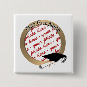 Studentmössa w/Guld Ram Knapp