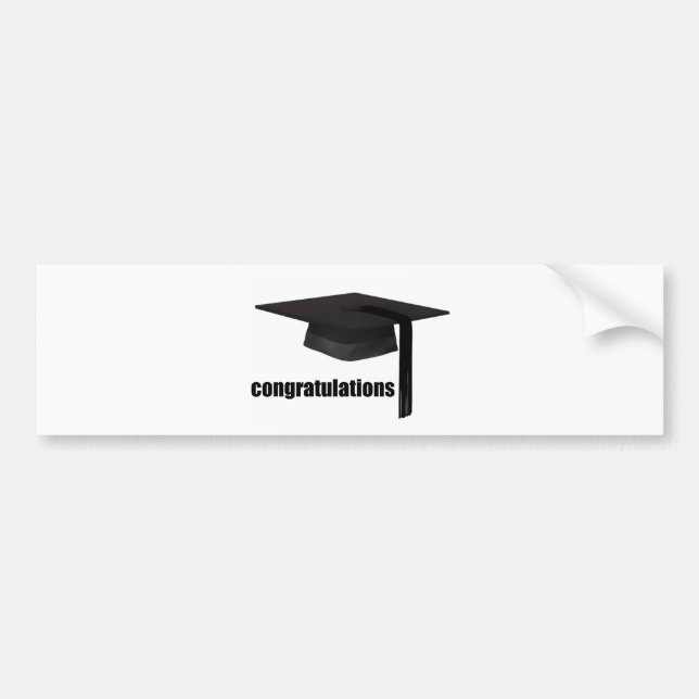 Studentmössan grattisar bildekal (Framsidan)
