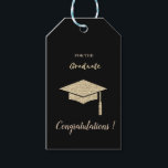 Studentmössan guld, diplomat, Student Presentetikett<br><div class="desc">Guld glitter studentmössa och examensbevis för märkrn för gåva till student.</div>