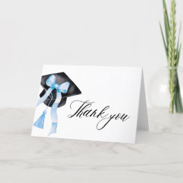 Studentmössan Modern Dusty Blue Bow Coquette Tack Kort