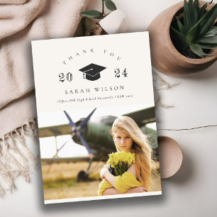 Studentmössan Rengör minimalt rengöringsfoto för e Tack Kort