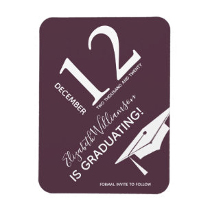 Studentmössan Spara datummodern typografi Magnet