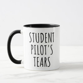 Studentpilots tårar Roligt flygplanshumor Mugg
