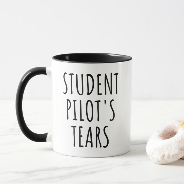 Studentpilots tårar Roligt flygplanshumor Mugg (Med munk)